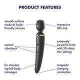 Satisfyer Wand-er Woman - Black USB Rechargeable Massager Wand - Image 2