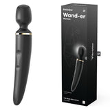 Satisfyer Wand-er Woman - Black USB Rechargeable Massager Wand - Image 1