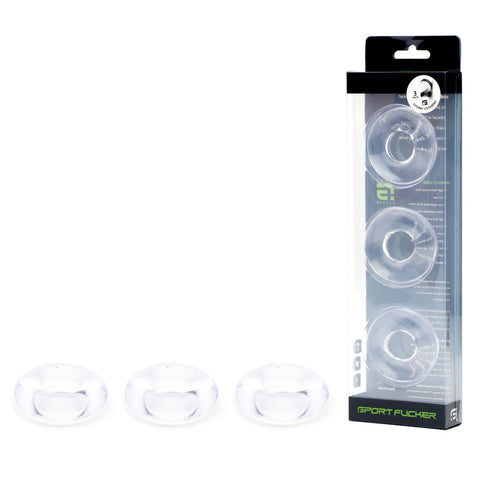 Sport Fucker Rubber Cockring - Clear Cock Ring - Image 1