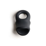 Sport Fucker Baller Ring - Black Liquid Silicone Cock Ring with Ball Stretcher - Image 4