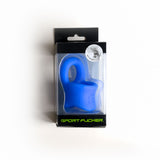 Sport Fucker Baller Ring - Blue Liquid Silicone Cock Ring with Ball Stretcher - Image 7