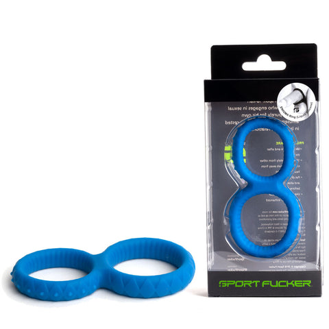 Sport Fucker Enigma Ring - Blue Cock & Ball Ring - Image 1