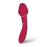 Secret Kisses ROSEGASM TWOSOME - Rose Red 20.3 cm Air Pulsation Stimulator & Vibrator - Image 2