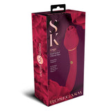 Secret Kisses ROSEGASM LINGO - Rose Red 20.3 cm Dual Vibrator & Flicking Stimulator - Image 3