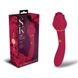 Secret Kisses ROSEGASM LINGO - Rose Red 20.3 cm Dual Vibrator & Flicking Stimulator - Image 1