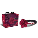 Secret Kisses ROSEGASM BLOOM SILICONE GAG - Rose Red Mouth Restraint - Image 1