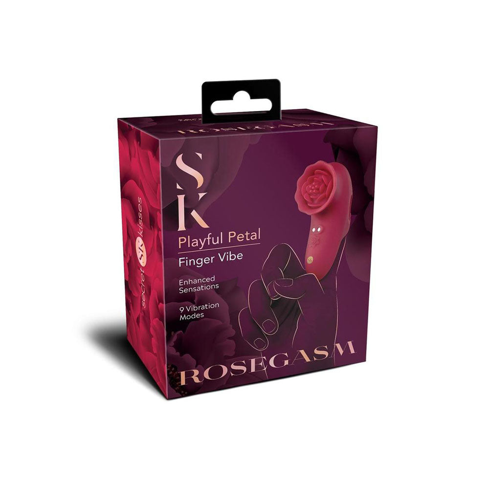Secret Kisses ROSEGASM PLAYFUL PETAL - Red Finger Stimulator