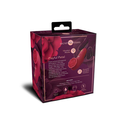 Secret Kisses ROSEGASM PLAYFUL PETAL - Red Finger Stimulator