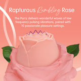 Skins Rose Buddies - The Rose Purrz - Light Pink USB Rechargeable Pulsing Rose Stimulator - Image 3