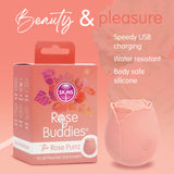 Skins Rose Buddies - The Rose Purrz - Light Pink USB Rechargeable Pulsing Rose Stimulator - Image 4