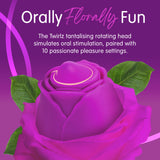 Skins Rose Buddies - The Rose Twirlz - Purple USB Rechargeable Twirling Rose Stimulator - Image 3