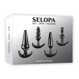 Selopa INTRO TO PLUGS - Black Butt Plugs - Set of 4 - Image 1