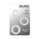 Selopa ERECTION RINGS - Clear Cock Rings - Set of 3 - Image 1