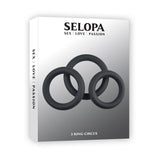 Selopa 3 RING CIRCUS - Black Cock Rings - Set of 3 Sizes - Image 1
