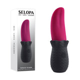 Selopa TONGUE TEASER - Pink/Black USB Rechargeable Vibrating Tongue Stimulator - Image 1