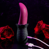 Selopa TONGUE TEASER - Pink/Black USB Rechargeable Vibrating Tongue Stimulator - Image 9