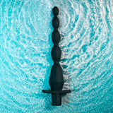 Selopa VIBRATING BUTT BEADS - Black 22 cm USB Rechargeable Vibrating Anal Beads - Image 2