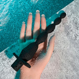 Selopa VIBRATING BUTT BEADS - Black 22 cm USB Rechargeable Vibrating Anal Beads - Image 3