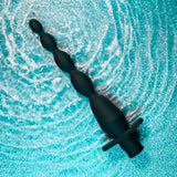 Selopa VIBRATING BUTT BEADS - Black 22 cm USB Rechargeable Vibrating Anal Beads - Image 4