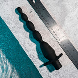 Selopa VIBRATING BUTT BEADS - Black 22 cm USB Rechargeable Vibrating Anal Beads - Image 7