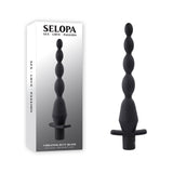 Selopa VIBRATING BUTT BEADS - Black 22 cm USB Rechargeable Vibrating Anal Beads - Image 1