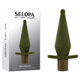 Selopa THE PRIVATE - Green 13 cm USB Rechargeable Vibrating Butt Plug - Image 1