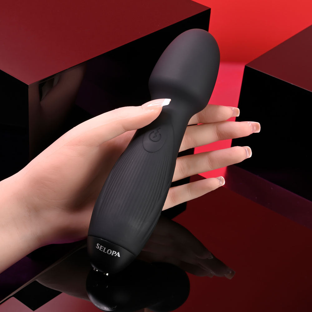 Selopa POWER TRIP Massage Wand - Black 18.8 cm USB Rechargeable