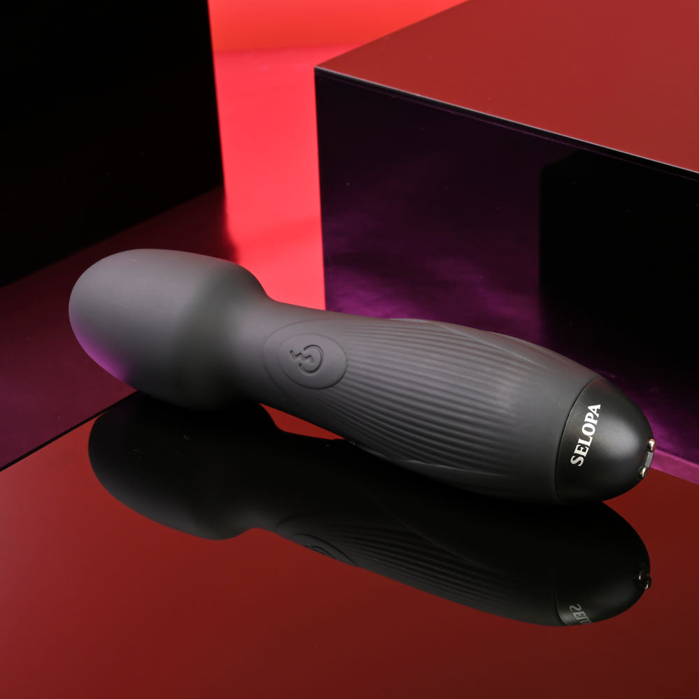 Selopa POWER TRIP Massage Wand - Black 18.8 cm USB Rechargeable