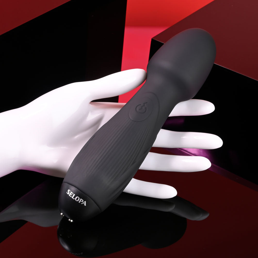 Selopa POWER TRIP Massage Wand - Black 18.8 cm USB Rechargeable