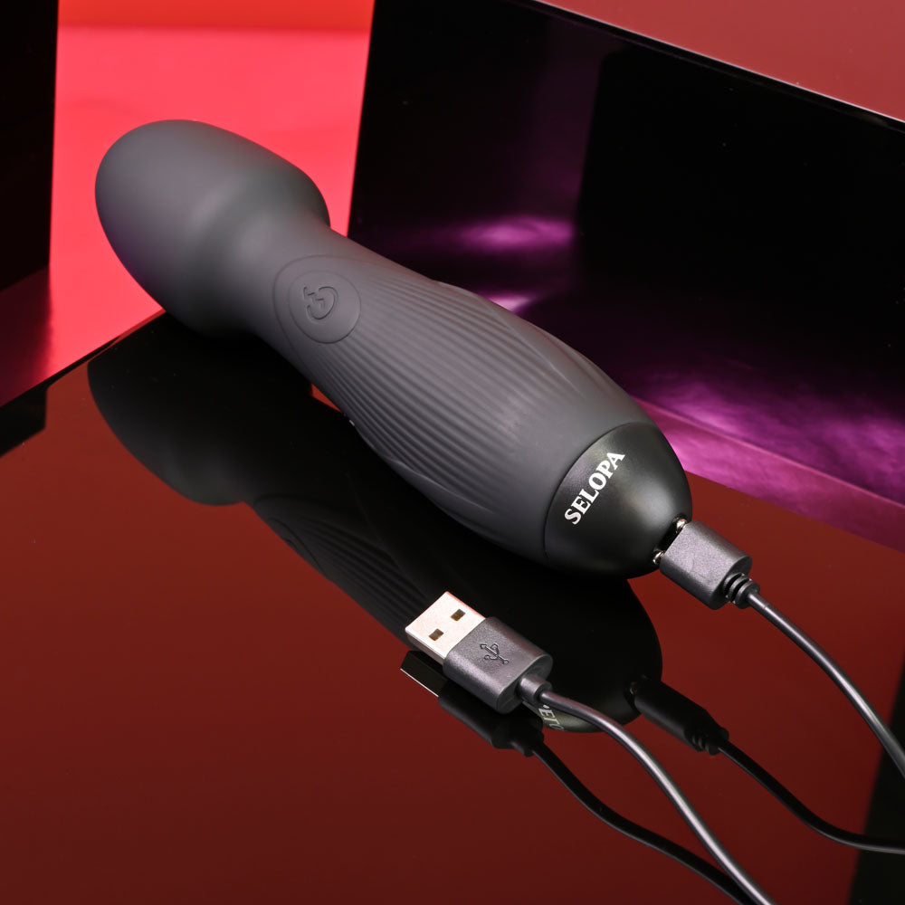 Selopa POWER TRIP Massage Wand - Black 18.8 cm USB Rechargeable