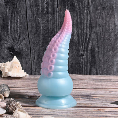 Selopa STUCK ON YOU - Blue/Pink 19 cm Vibrating Tentacle Fantasy Dildo