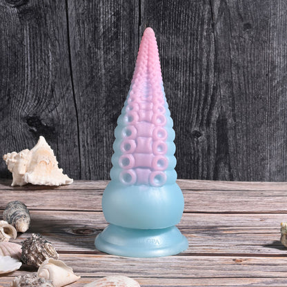 Selopa STUCK ON YOU - Blue/Pink 19 cm Vibrating Tentacle Fantasy Dildo