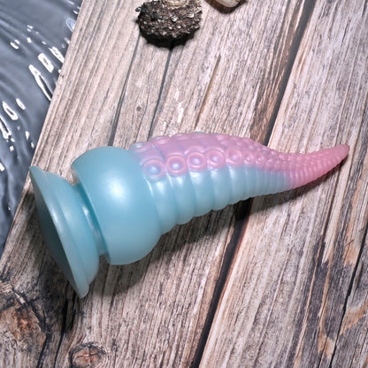 Selopa STUCK ON YOU - Blue/Pink 19 cm Vibrating Tentacle Fantasy Dildo