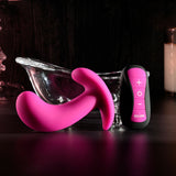 Selopa HOOKING UP - Pink 9.5 cm USB Rechargeable Vibrator with Wireless Remote - Image 3