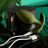 Selopa THE COLONEL - Green 10.1 cm USB Rechargeable Vibrating Butt Plug with Wireless Remote - Image 8