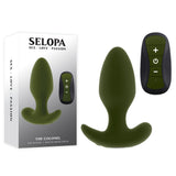 Selopa THE COLONEL - Green 10.1 cm USB Rechargeable Vibrating Butt Plug with Wireless Remote - Image 1