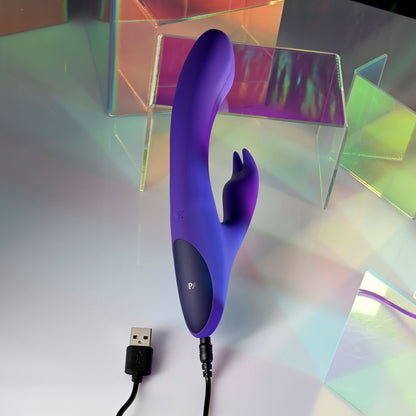 Selopa POSEABLE BUNNY - Purple 21 cm Poseable Rabbit Vibrator