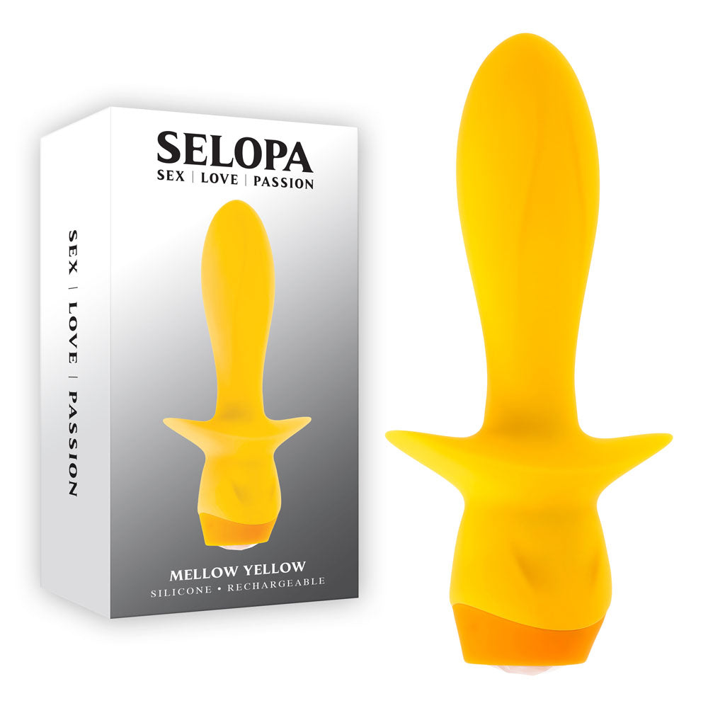 Selopa MELLOW YELLOW 13.5 cm USB Rechargeable Vibrating Anal Plug