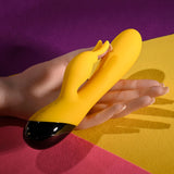 Selopa BUZZZ BUNNY - Yellow 19.7 cm USB Rechargeable Rabbit Vibrator - Image 7