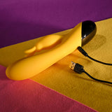 Selopa BUZZZ BUNNY - Yellow 19.7 cm USB Rechargeable Rabbit Vibrator - Image 9