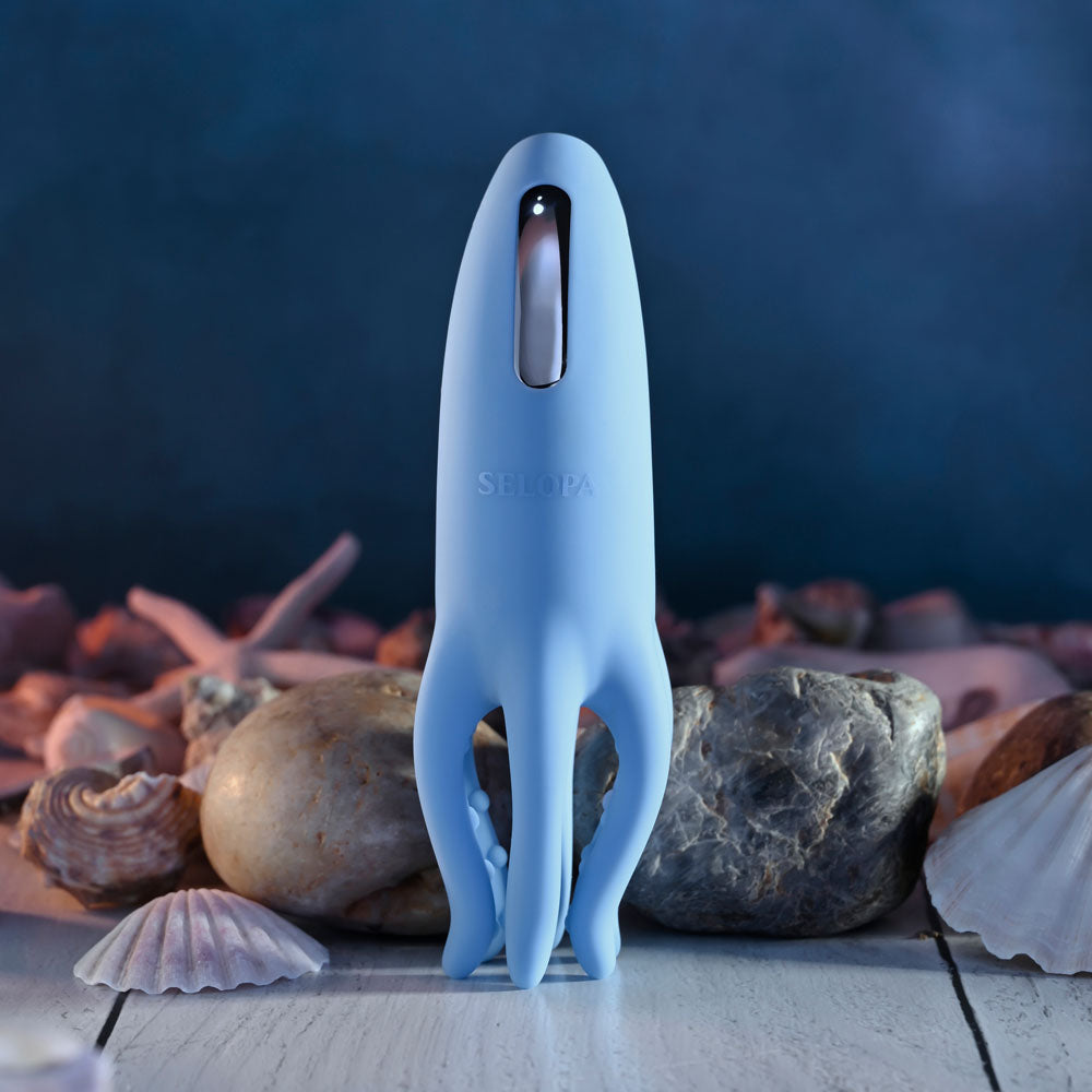 Selopa TENTACLE TICKLER - Blue USB Rechargeable Vibrating Stimulator