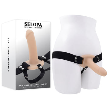 Selopa OUR FIRST HOLLOW STRAP ON LIGHT - Flesh 16.3 cm Hollow Strap-On