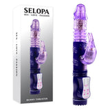 Selopa BUNNY THRUSTER - Purple 24.8 cm Thrusting Rabbit Vibrator - Image 1