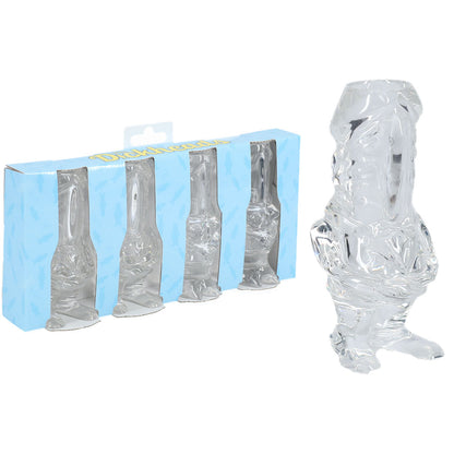 S-LINE The Dickheads - Couples Tall Shot Glasses - Clear Novelty 44 ml