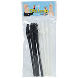 S-LINE The Dickheads - Couples Straws Black/White - Black/White Novelty Straws - 8 Pack - Image 1