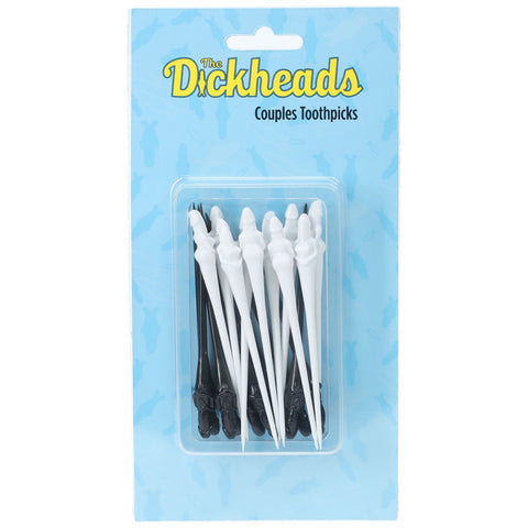 S-LINE The Dickheads - Couples Toothpicks - Black/White Novelty Toothpicks - 20 Pack - Image 1