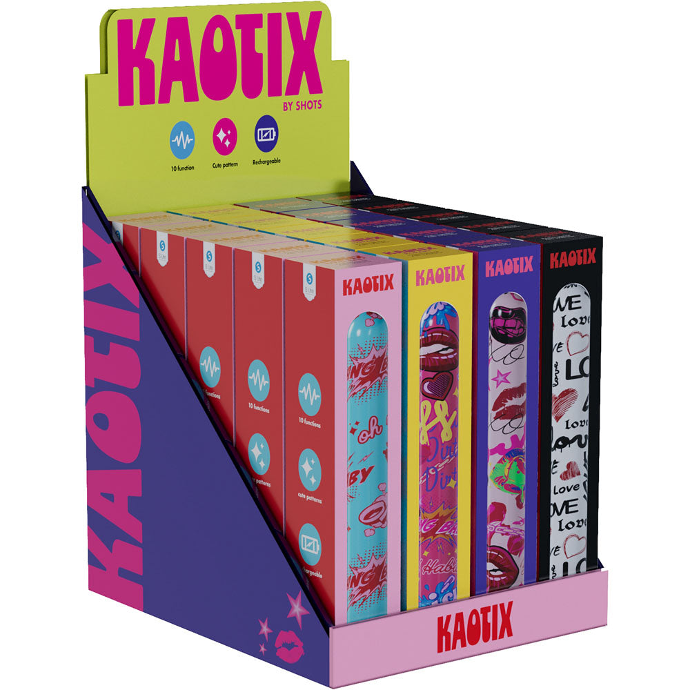 S-LINE Kaotix Display Box - Vibrators - Counter Display of 4 x 5 each