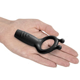 Sir Richards Vibrating Silicone Super C-Ring - Grey USB Rechargeable Vibrating Cock Ring - Image 3