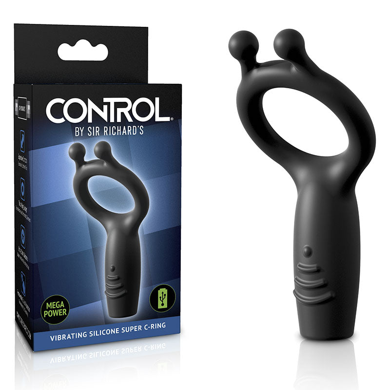 Sir Richards Vibrating Silicone Super C-Ring - Grey Vibrating