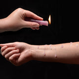 LaCire Drip Pillar Candles - Violet - Violet Drip Candles - Set of 3 - Image 3